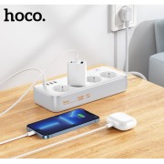 Πολύπριζο Ασφαλείας Hoco AC21 9 Θέσεων  17W 250V 1.5m - Λευκό