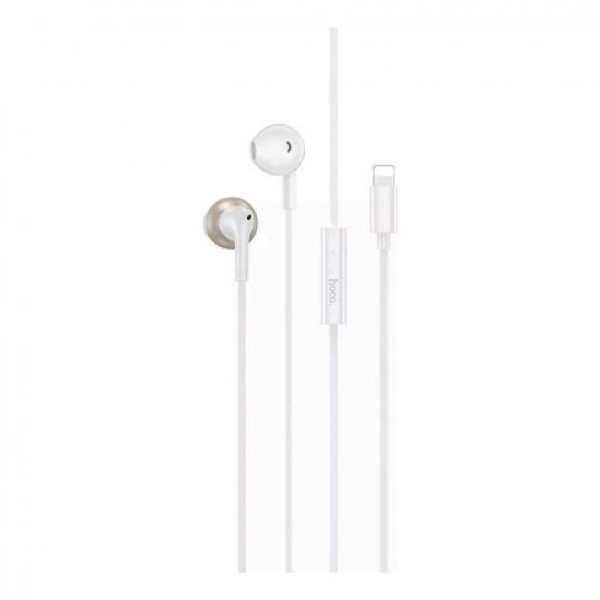 Ακουστικά Ενσύρματα Hoco M115 In-ear Handsfree με Lightning - White