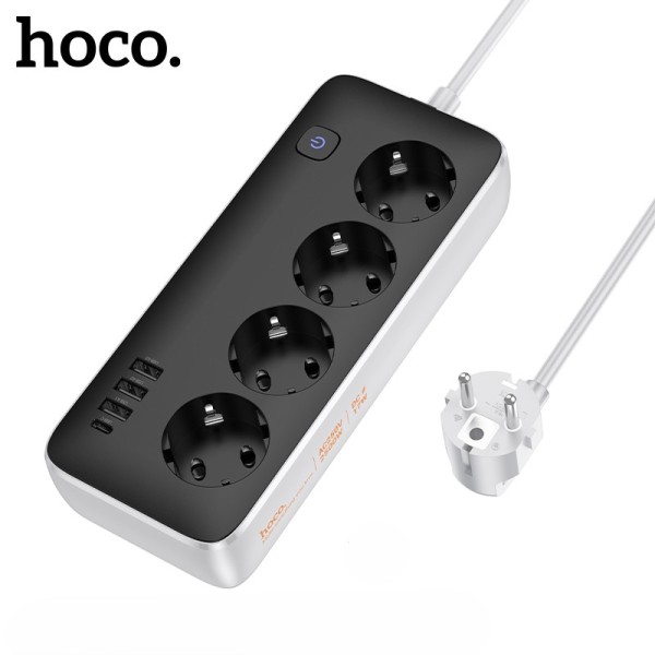 Πολύπριζο Ασφαλείας Hoco AC21 9 Θέσεων  17W 250V 1.5m - Μαύρο