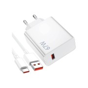 Φορτιστής Xiaomi Hypercharge Combo 67W με Θύρα USB-A και καλώδιο USB-C - White