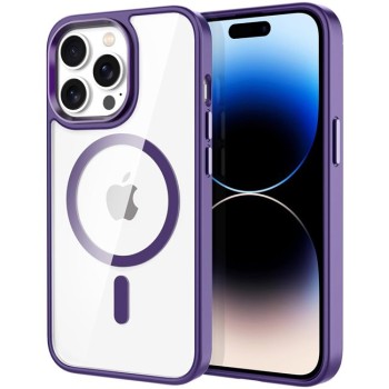 Θήκη Σιλικόνης Orso Magshine Magsafe για iPhone 14 Pro Max - Clear Purple