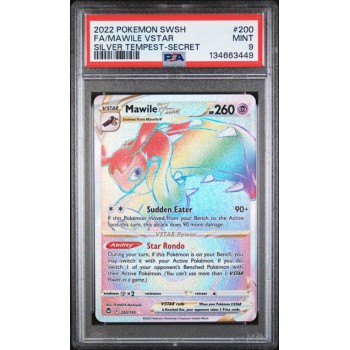 Mawile VSTAR #200 – Silver Tempest (2022) – Full Art Secret Rare – PSA 9 MINT – English