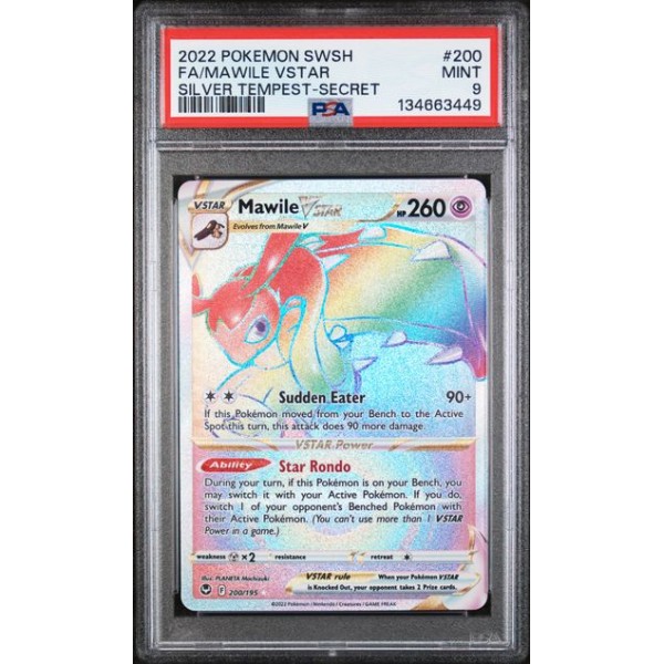 Mawile VSTAR #200 – Silver Tempest (2022) – Full Art Secret Rare – PSA 9 MINT – English