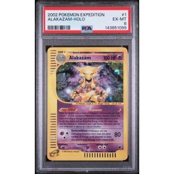 Alakazam - Holo - Expedition - English 2002 -  #001/165 - EX-MT 6 - Pokemon Graded Card