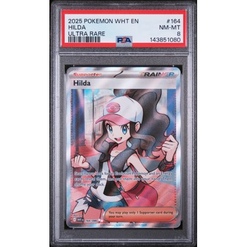 Hilda - White Flare - English 2025 - #164/086 - PSA NM-MT 8 - Pokemon Graded Card