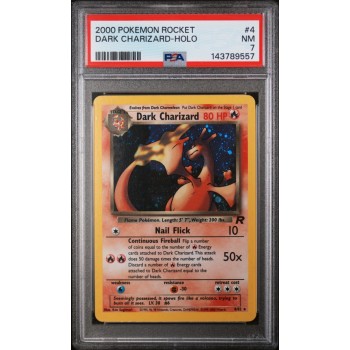 Dark Charizard - Holo - Team Rocket - English 2000 -  #004/082 - NM 7 - Pokemon Graded Card