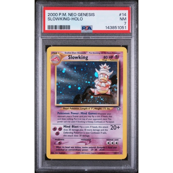 Slowking - Holo - Neo Genesis - English 2000 -  #014/111 - NM 7 - Pokemon Graded Card