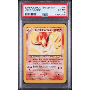 Light Flareon- Non Holo - Neo Destiny - English 2002 - #046/105 - PSA EX-MT 6 - Pokemon Graded Card