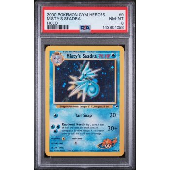 Misty”s Seadra - Holo -2000 Pokemon GYM HEROES #009/132 - PSA NM-MT 8 - Pokemon Graded Card