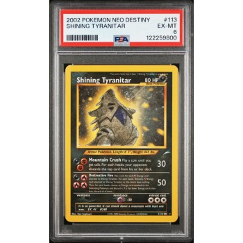 Shining Tyranitar - Neo Destiny - English 202 - #113/105 - PSA NM 6 - Pokemon Graded Card