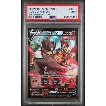 Single Strike Urshifu V - Brilliant Stars - English 2022 - BRS TG18/TG30 - MINT 9 - Pokemon Graded Card