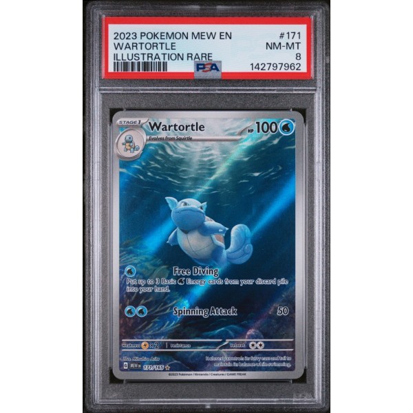 Wartortle - Scarlet & Violet 151 - English 2023 - 171/165 - PSA NM-MT 8 - Pokemon Graded Card