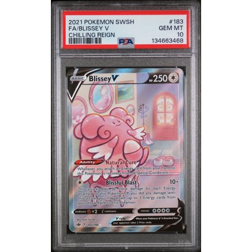 Blissey V - Sword & Shield - Chilling Reign -  #183/198 - PSA GEM MT 10 - Pokemon Graded Card