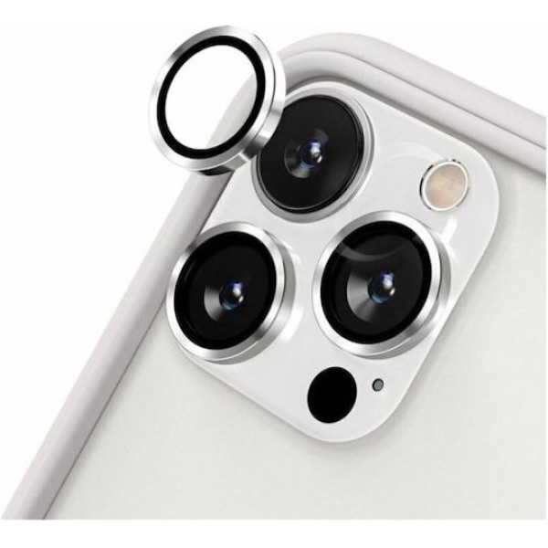 Tempered Glass Πίσω Κάμερας OEM 3 in 1 για Apple iPhone 14 Pro/ 14 Pro Max - Silver