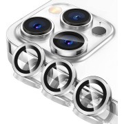 Tempered Glass Πίσω Κάμερας OEM 3 in 1 για Apple iPhone 14 Pro/ 14 Pro Max - Silver