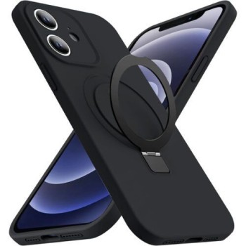 Θήκη Σιλικόνης Orso Ostand Liquid με Magsafe iPhone 11 - Black