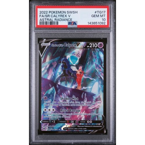 FA/SR Calyrex V -  Sword & Shield Astral Radiance - English 2022 #TG17/TG30 PSA GEM MT 10 -  Pokemon Graded Card