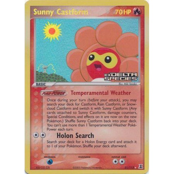 Sunny Castform (EX Delta Species 31 stamped ) (Holo) English - Excellent