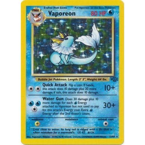 Vaporeon (Jungle 12/64) (Holo Rare) English - Good