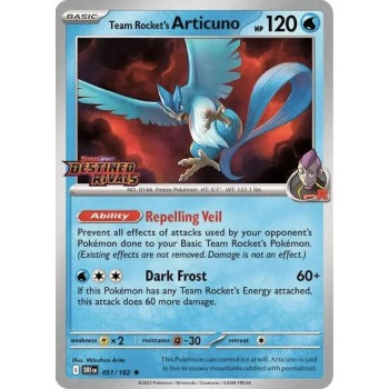 Team Rocket”s Articuno (Destined Rivals 051/182) (Stamped Rare) English - Near Mint