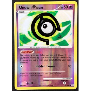 Unown [C] Lv.18 (Diamond Pearl 67/130) (Reverse Holo) English - Excellent