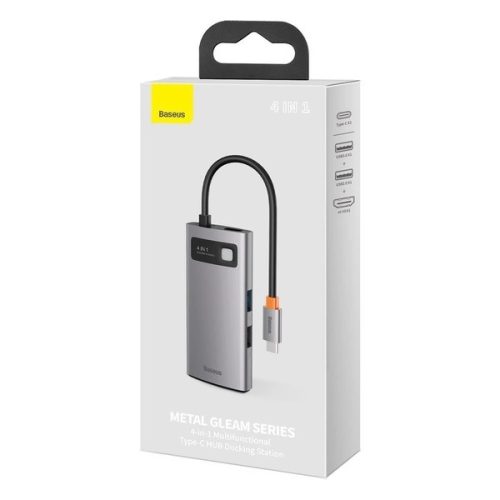 Αντάπτορας Baseus Metal Gleam Series Hub 4in1 Type-C Adapter - Grey