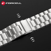 Μεταλλικό Λουράκι Forcell για Apple Watch 42/44/45/49mm & SE- Silver