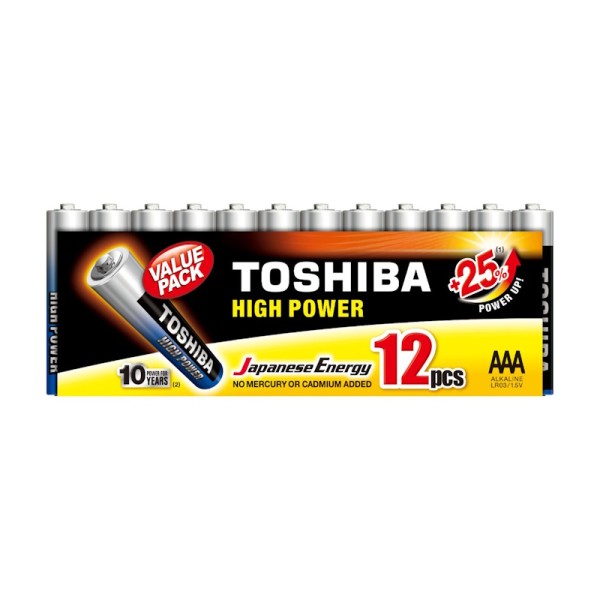 Αλκαλικές Μπαταρίες Toshiba LR-03 AAA 12τμχ 