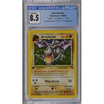 Aerodactyl - Fossil  - 1st Edition 1999 - #001 - CGC NM/Mint+ 8.5 - Pokemon Graded Card