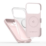 Θήκη Σιλικόνης Tech Protect Wallet με Magsafe για iPhone 17 - Pink Pearl