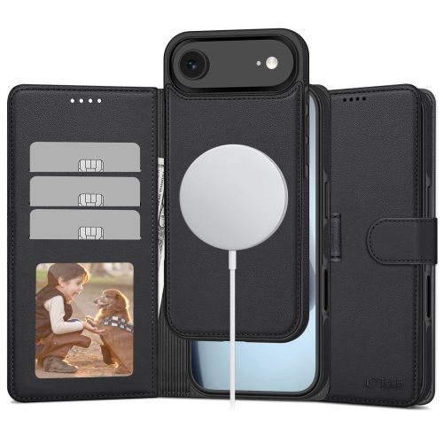Θήκη Σιλικόνης Tech Protect Wallet με Magsafe για iPhone 17 - Matte Black