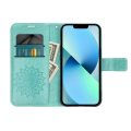 Θήκη Book Forcell Mezzo Υφασμάτινη με Δυνατότητα Stand για Samsung Galaxy A25 5G - Green Mandala