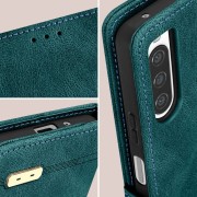 Θήκη Δερματίνης Wallet για Sony Xperia 10 V / 10 VI – Dark Green