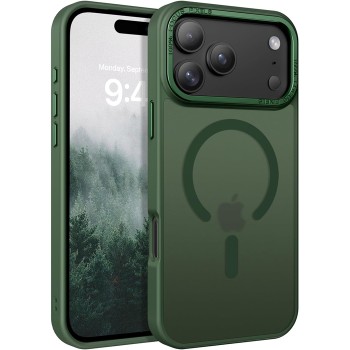 Θήκη Σιλικόνης Orso MagCase Focus με MagSafe για iPhone 17 Pro Max - Frosted Forest Green