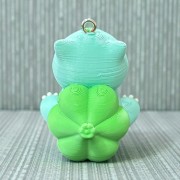 Pokémon 3D Printed Keychain - Sitting Bulbasaur