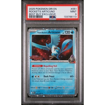 Team Rocket”s Articuno #051 – Destined Rivals (2025) – PSA 9 MINT – English