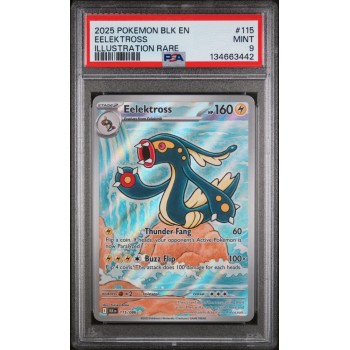 Eelektross - Black Bolt - English 2025-  #115/086 - PSA MINT 9 - Pokemon Graded Card