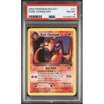 Dark Charizard - Rocket - English 2000 -  #021/082 - NM-MT 8 - Pokemon Graded Card