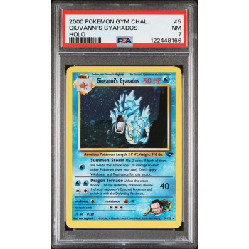 Giovanni”s Gyarados - Holo - Gym Challenge - English 2000 -  #005/132 - NM 7 - Pokemon Graded Card