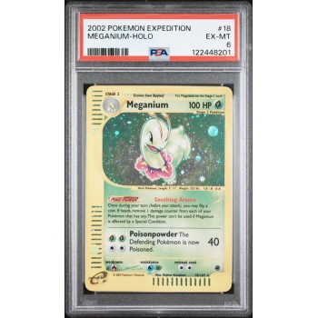 Meganium - Holo - Expedition - English 2002 -  #018/165 - EX-MT 6 - Pokemon Graded Card