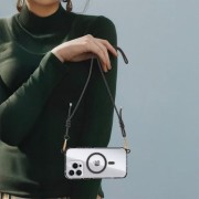 Θήκη Σιλικόνης με Λουράκι Orso Detachable Lanyard με Magsafe για Apple iPhone 13/14 - Clear Black