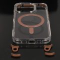 Θήκη Σιλικόνης με Λουράκι Orso Detachable Lanyard με Magsafe για Apple iPhone 13/14 - Clear Gold