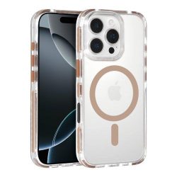 Θήκη Σιλικόνης με Λουράκι Orso Detachable Lanyard με Magsafe για Apple iPhone 13/14 - Clear Gold