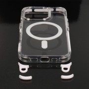 Θήκη Σιλικόνης με Λουράκι Orso Detachable Lanyard με Magsafe για Apple iPhone 13/14 - Clear