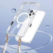 Θήκη Σιλικόνης με Λουράκι Orso Detachable Lanyard με Magsafe για Apple iPhone 13/14 - Clear
