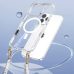 Θήκη Σιλικόνης με Λουράκι Orso Detachable Lanyard με Magsafe για Apple iPhone 13/14 - Clear