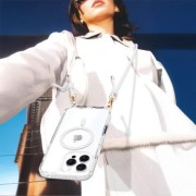 Θήκη Σιλικόνης με Λουράκι Orso Detachable Lanyard με Magsafe για Apple iPhone 13/14 - Clear