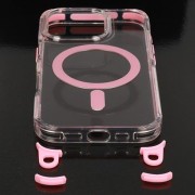 Θήκη Σιλικόνης με Λουράκι Orso Detachable Lanyard με Magsafe για Apple iPhone 13/14 - Clear Pink 