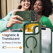 Θήκη Σιλικόνης Orso Magsafe focus iPhone 17 Pro - Frosted Forest Green