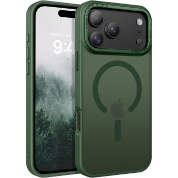 Θήκη Σιλικόνης Orso Magsafe focus iPhone 17 Pro - Frosted Forest Green